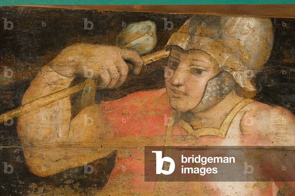 Warrior (detail), c.1500-1550 (oil on board)