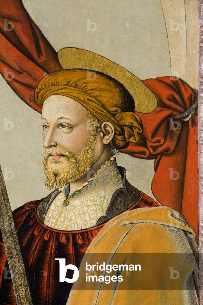 Madonna with Infant Jesus Enthroned, St. Andrew the Apostle and St.