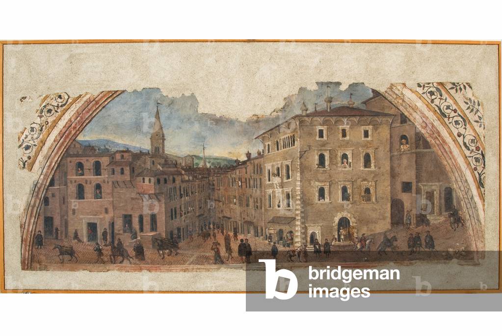 View of Roman door, c.1535 (detached fresco)