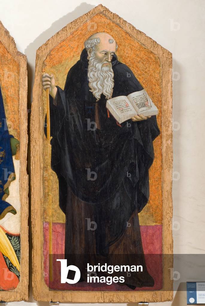 St. Anthony Abbot, Triptych, detail, c.1425 (tempera on board)