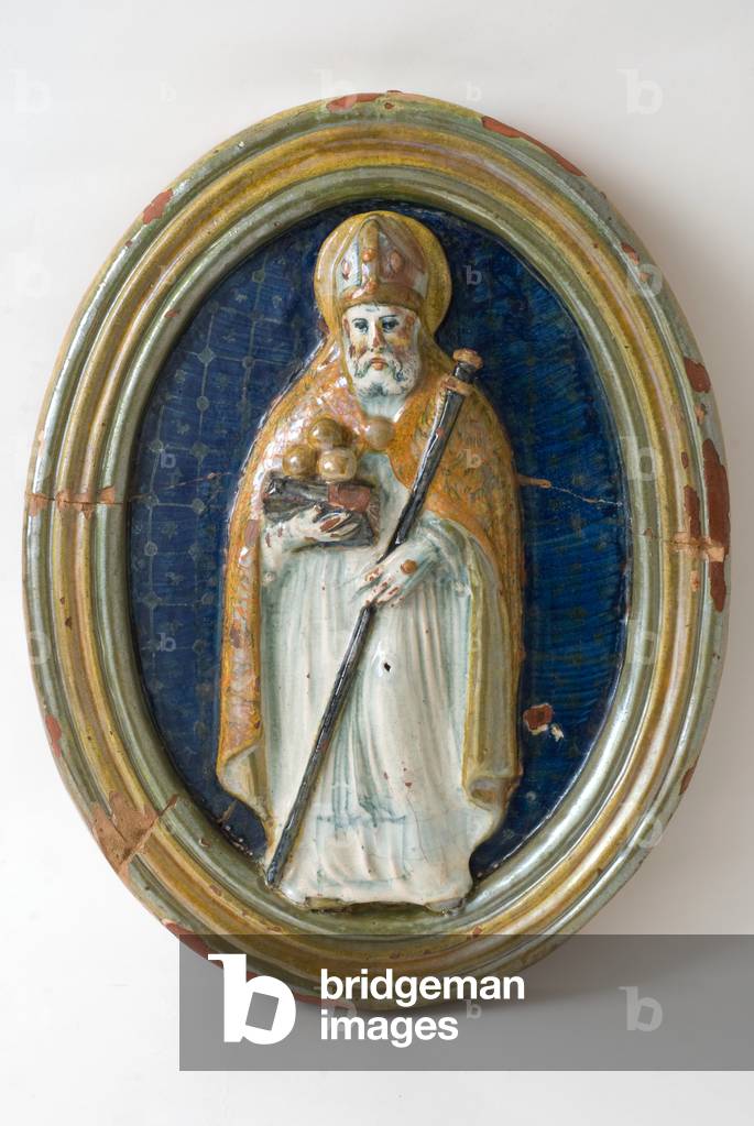 Saint Nicholas of Bari, c.1500-1599 (painted and glazed terracotta)