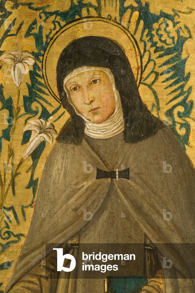 Saint Clare, detail, 1496 (tempera on panel)