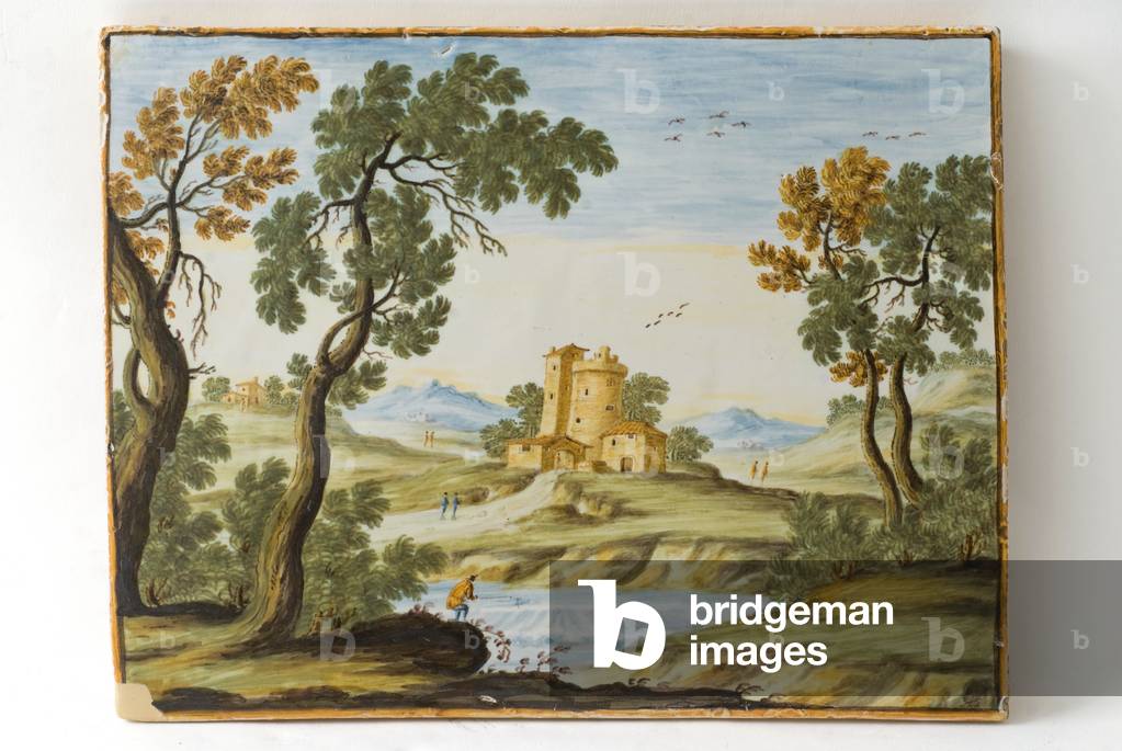 Hillscape, c.1750-1799 (painted majolica)