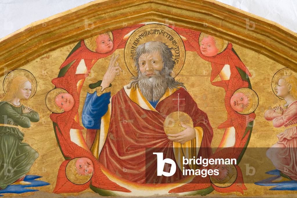 God the Father, angels and seraphim, c.1475-1480 (tempera and oil on table)