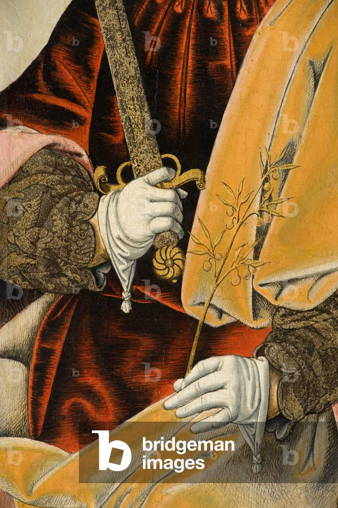 Madonna with Infant Jesus Enthroned, St. Andrew the Apostle and St.