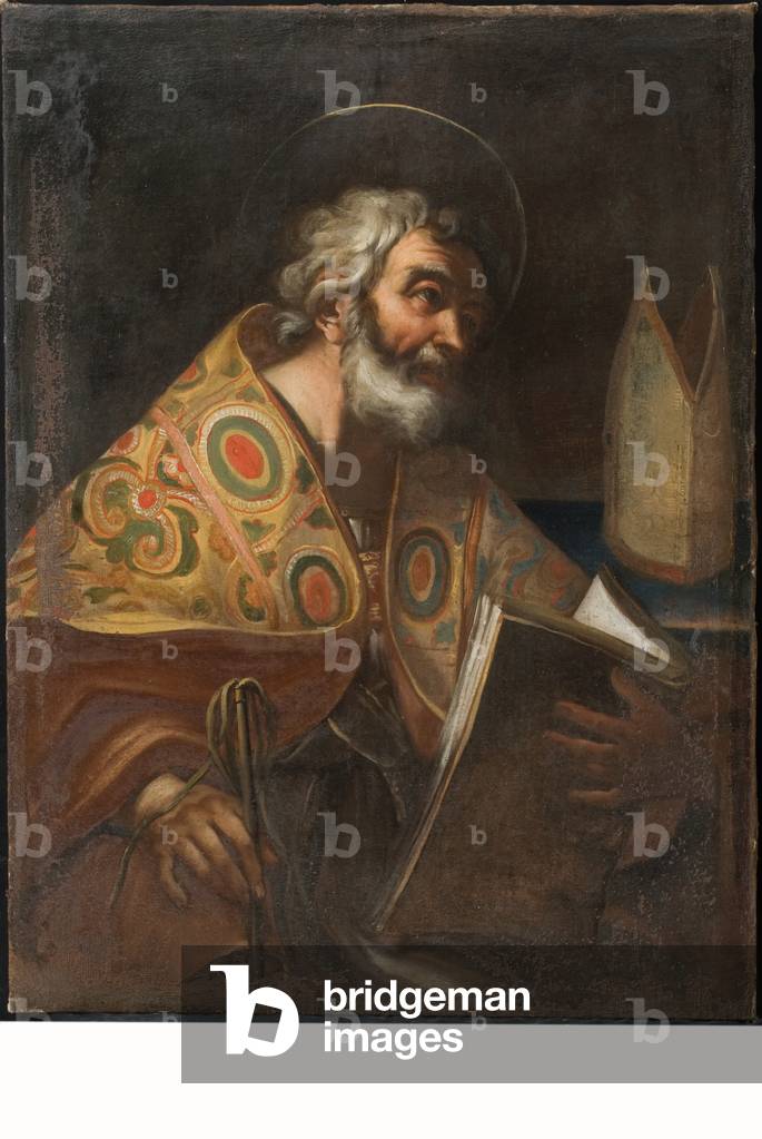 Holy bishop (Augustine?), c.1700-1799 (gouache on canvas)