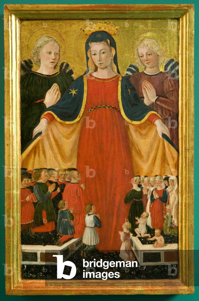 Our Lady of Mercy and two prayer angels, c.1460-1480 (tempera on table)