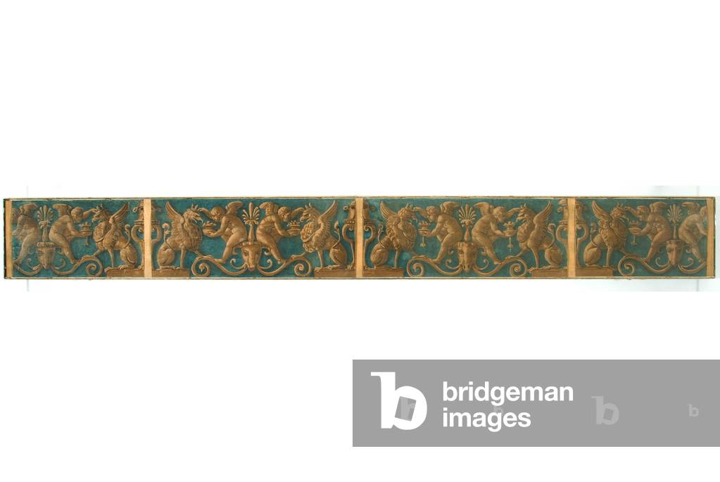 Putti and griffon, c.1500-07 (oil on board)