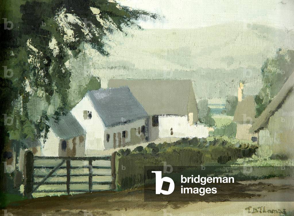 Farm, Rudry (oil on board)