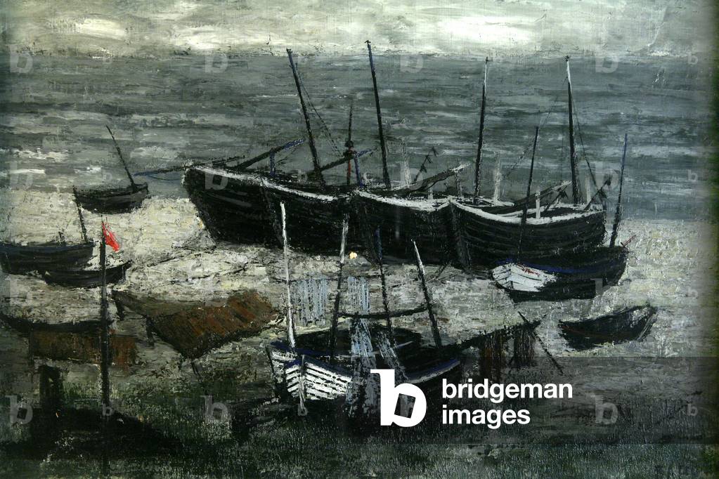 The Beach, Audierne (oil on canvas)