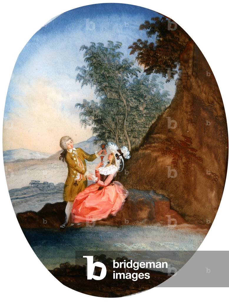 Untitled (Landscape) (reverse glass painting)