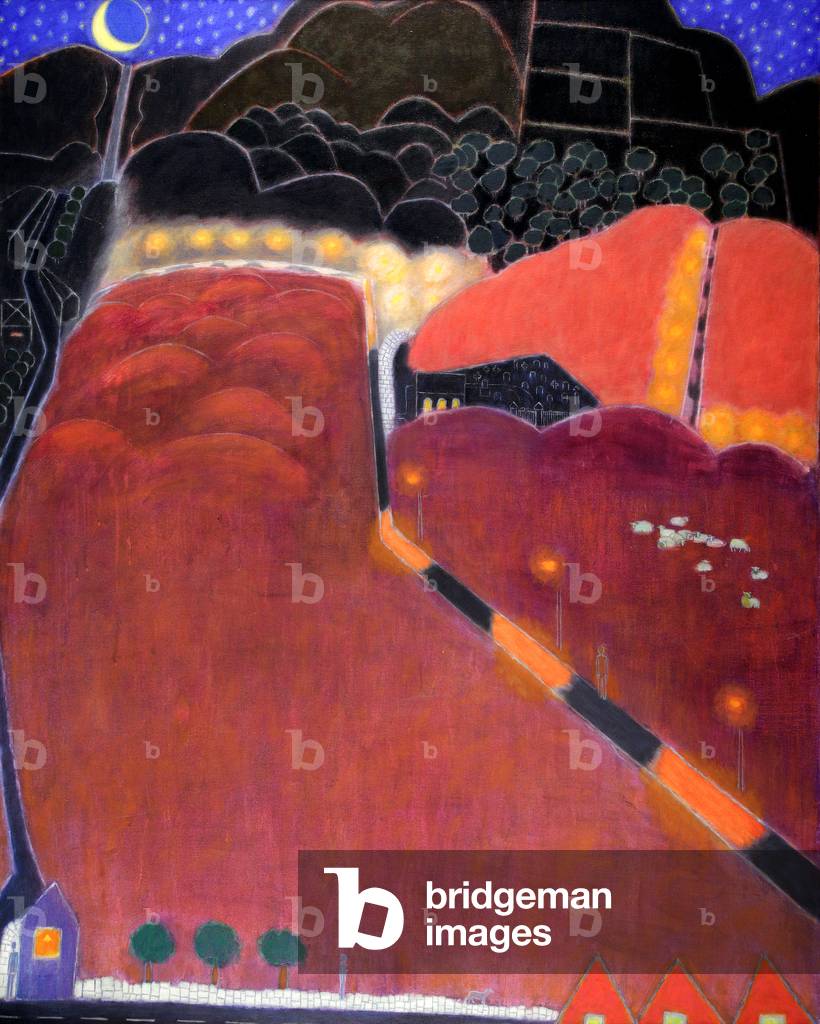 Landscape around December, 1977-78 (oil on canvas)