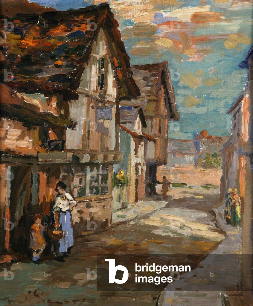 Street Scene, 1927 (oil on canvas board)