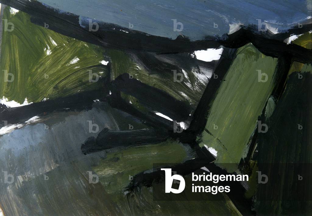 Landscape sketch, c.1983 (acrylic on paper)