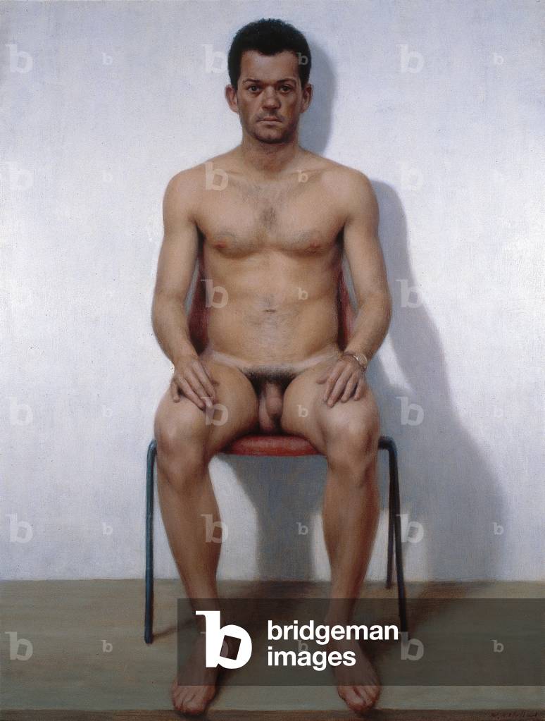 Phil, from the triptych Phil, Ess and Sue (oil on canvas)