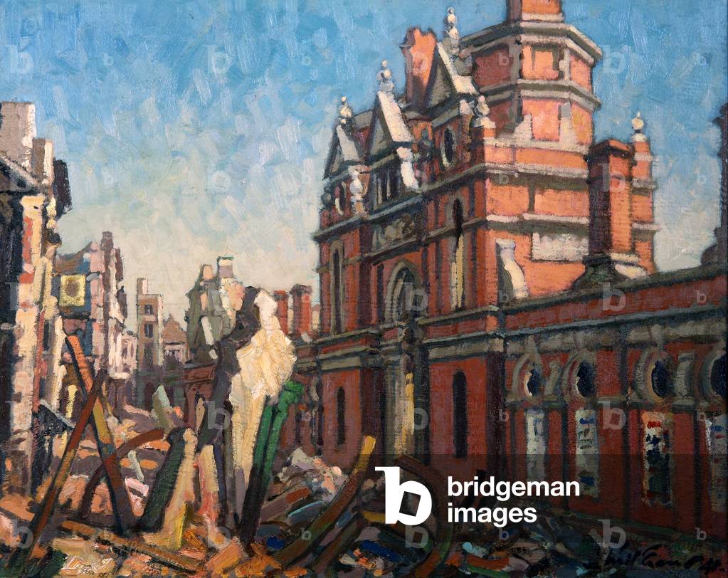 Entrance to Swansea Market, 1941 (oil on panel)