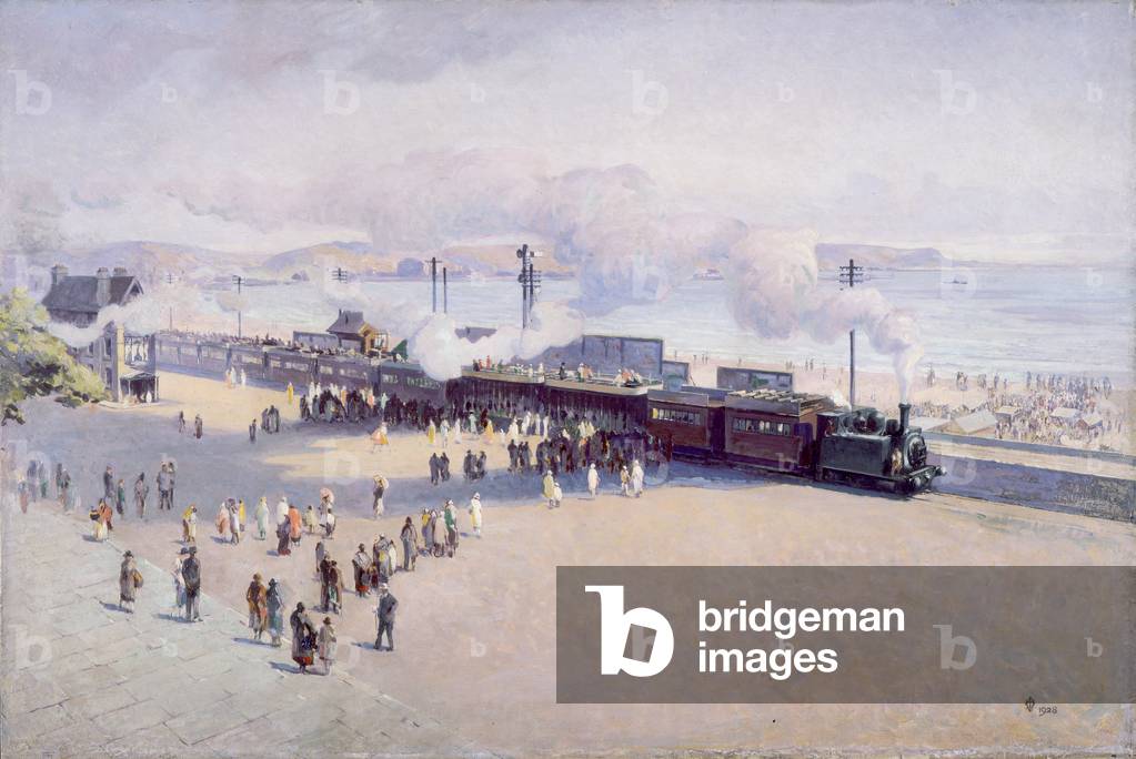 The Old Mumbles Train, 1928 (oil on board)