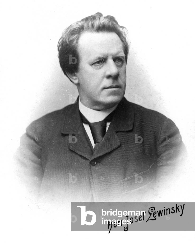 Josef Lewinsky portrait on cabinet photo