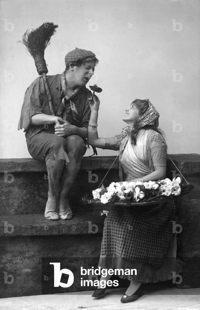 Seymour Hicks as Dickie and Ellaline Terriss as Blue Bell in Blue Bell in Fairyland '