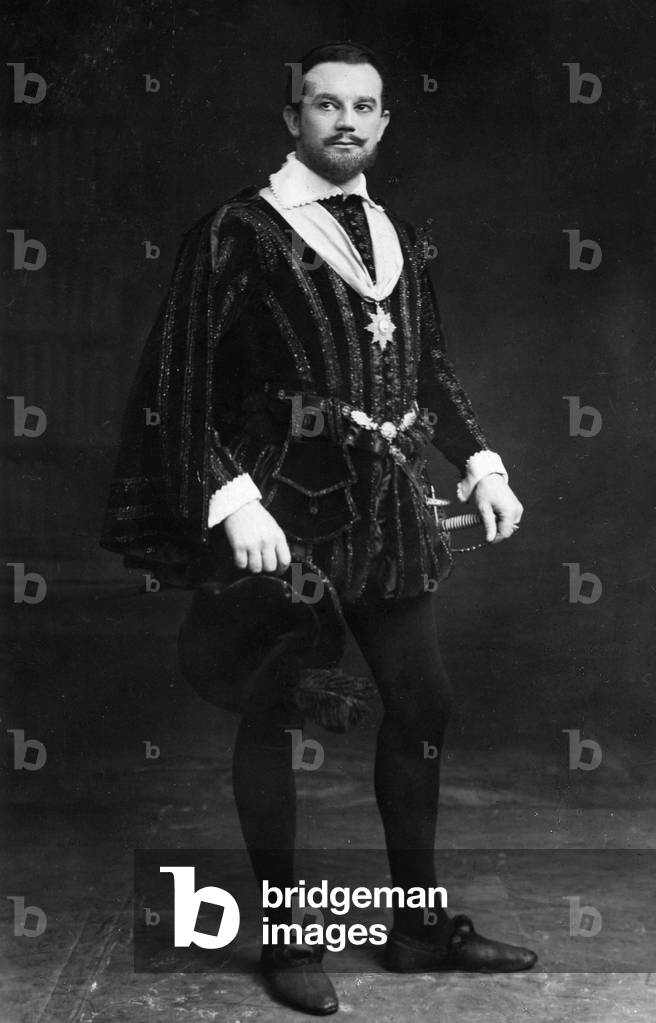 Lyn Harding, real name David Llewellyn Harding, as Sir Francis Drake in ' Drake ' by Louis N