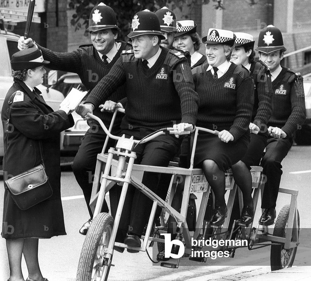 Bobby's on Bicycles (b/w photo)