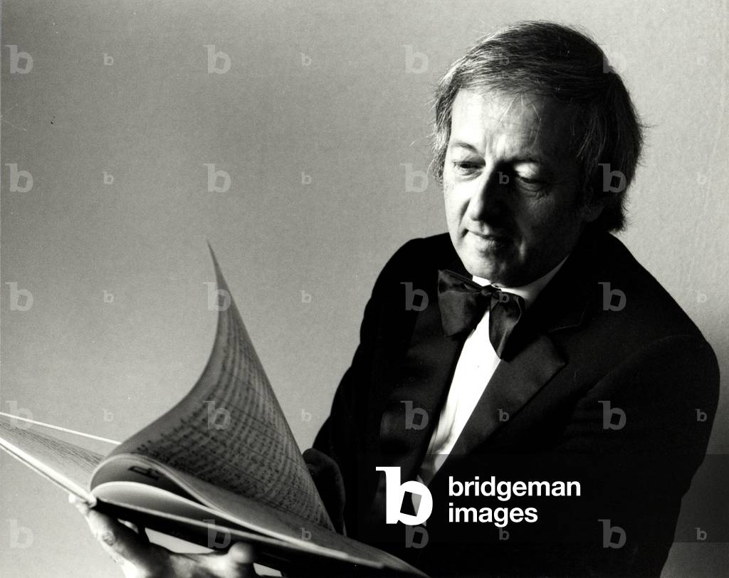 André Previn portrait looking