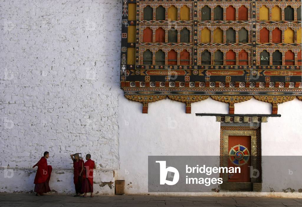 Bhutan - Monks at