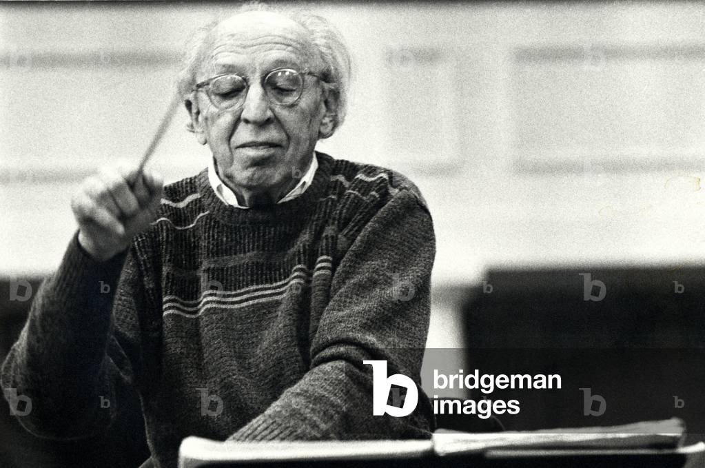 Aaron Copland conducting from