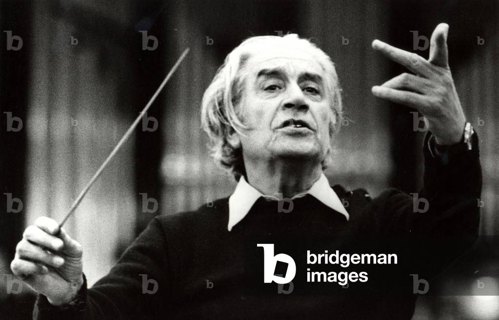 Sergiu Celibidache conducting with
