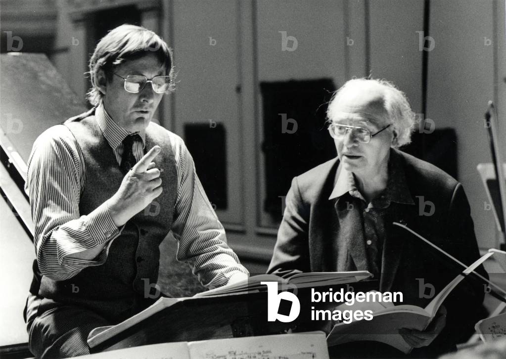 Olivier Messiaen with conductor