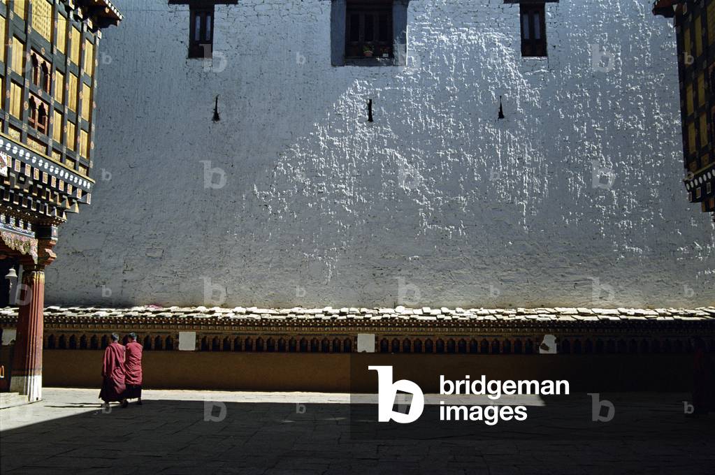Bhutan - Monks in