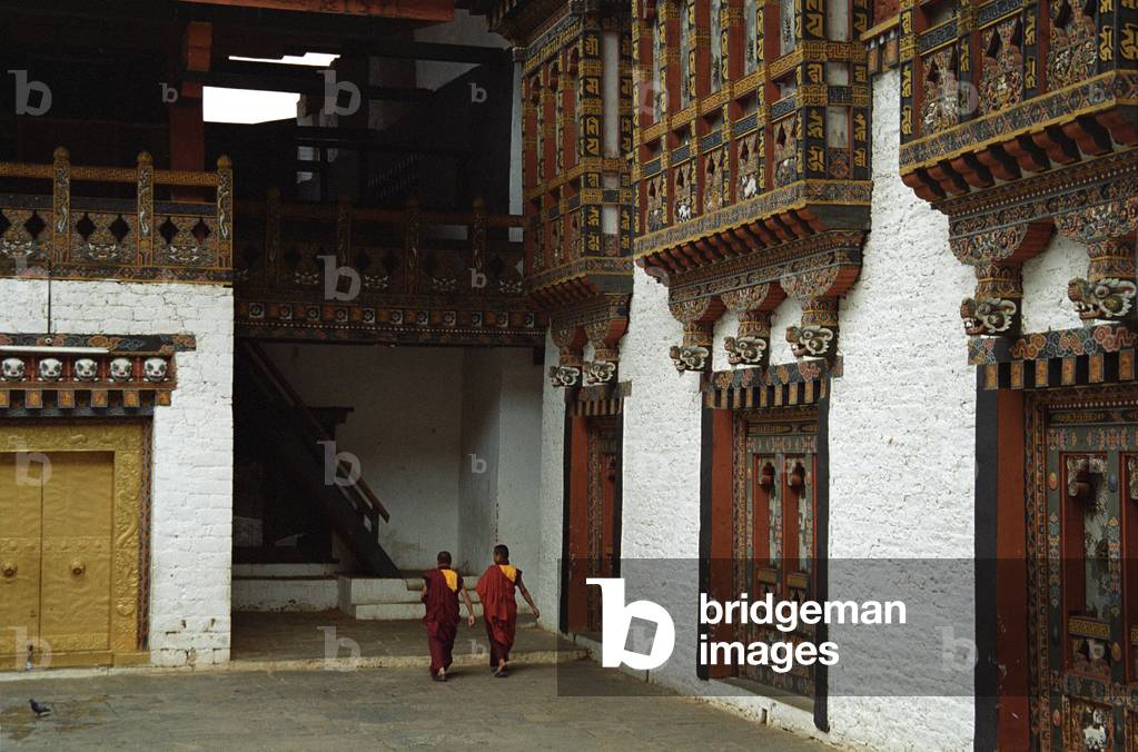 Bhutan - Monks in