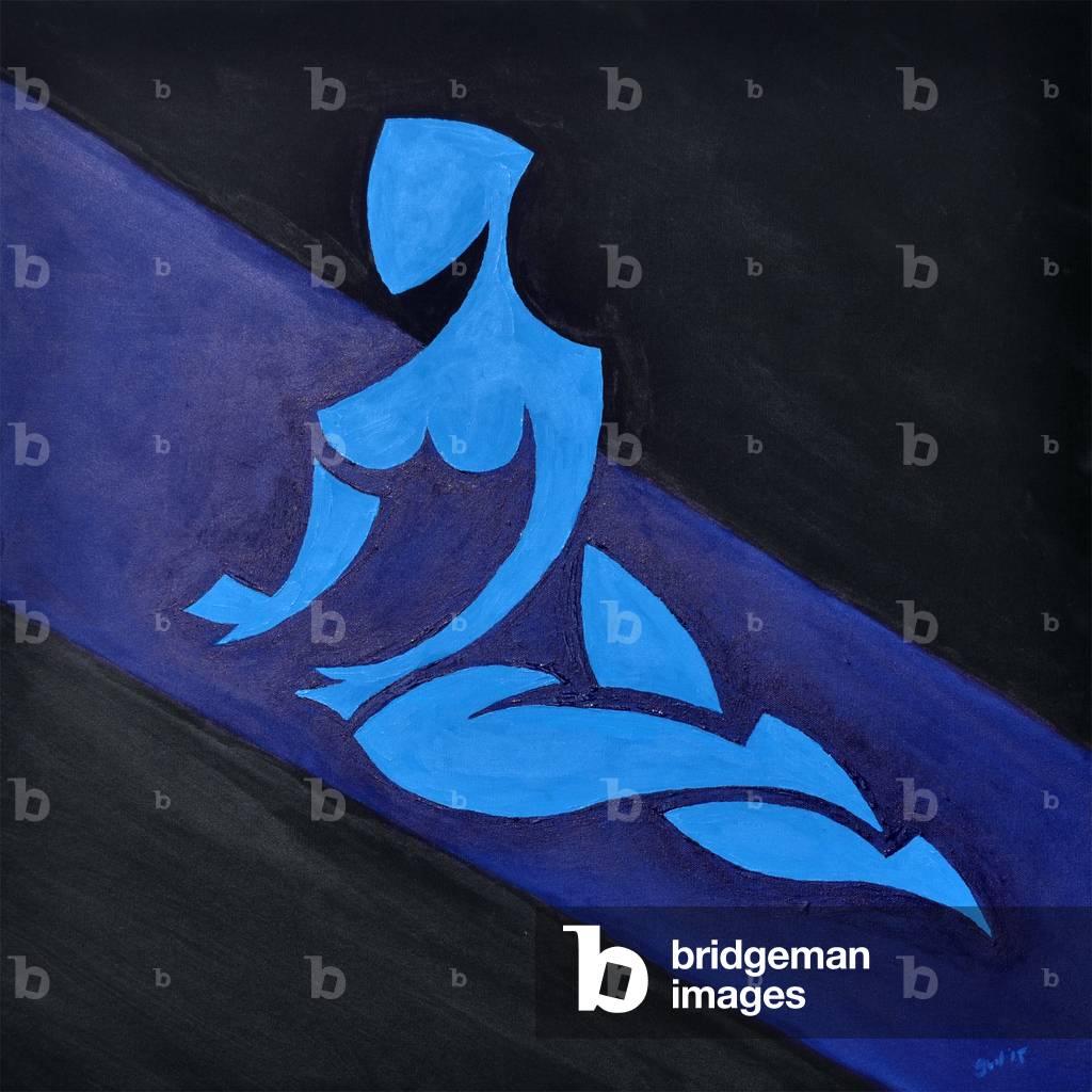 Study for Figure on Inclined Space, 2015 (oil on canvas)