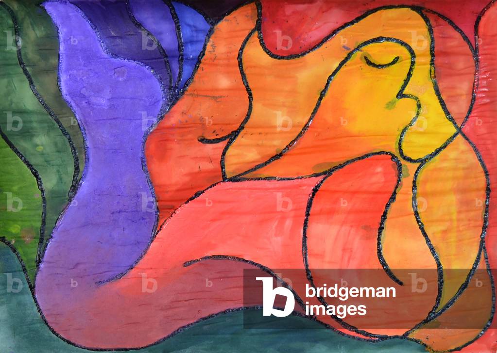 Recumbent, 2014 (acrylic on paper)