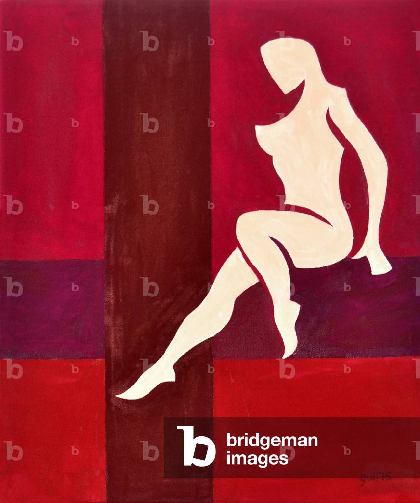 Bold as Love (Towering in Shiny Metallic Purple Armour), 2015 (oil on canvas)