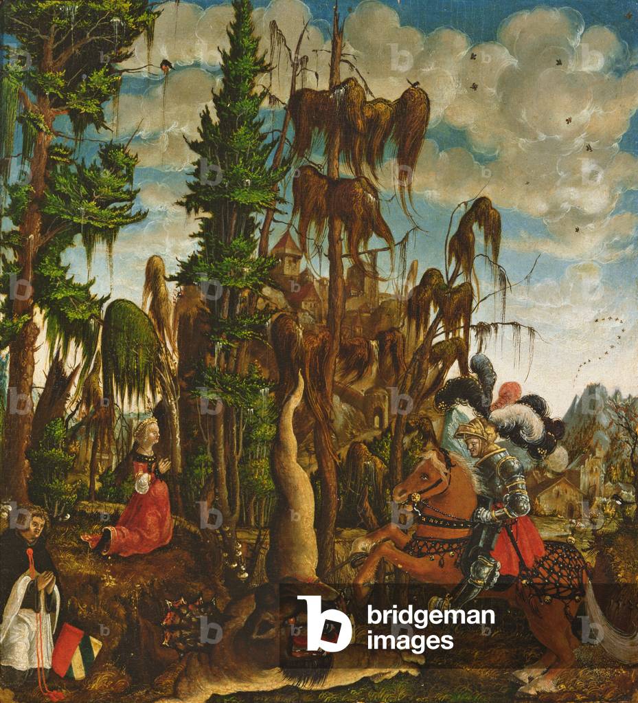 Immagine di Dipinto "San Giorgio che salva la principessa dal drago", 1520 di Georg Lemberger