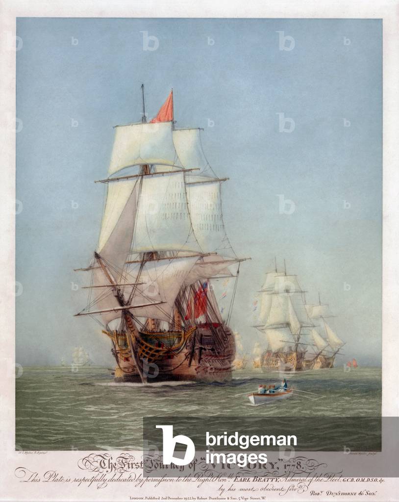 The First Journey of the HMS Victory, 1922 (etching and aquatint)