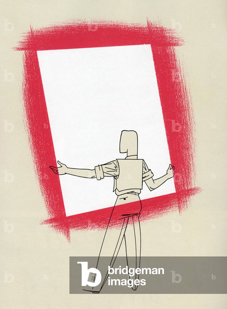 Illustration of Man at a Window, 1951 (litho)