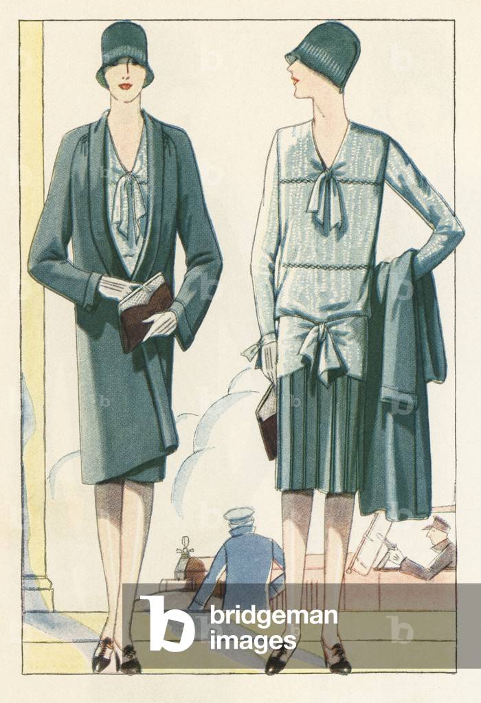 Flappers in Frocks and Coats, 1928 (screen print)