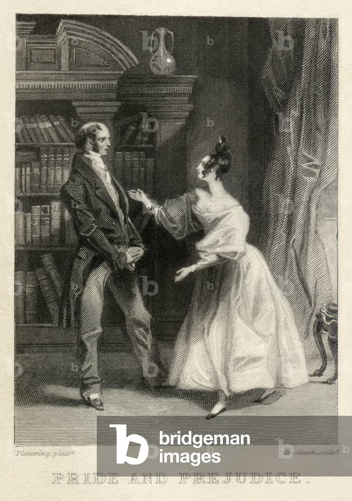 Illustration from 'Pride and Prejudice' by Jane Austen, 19th century (engraving)