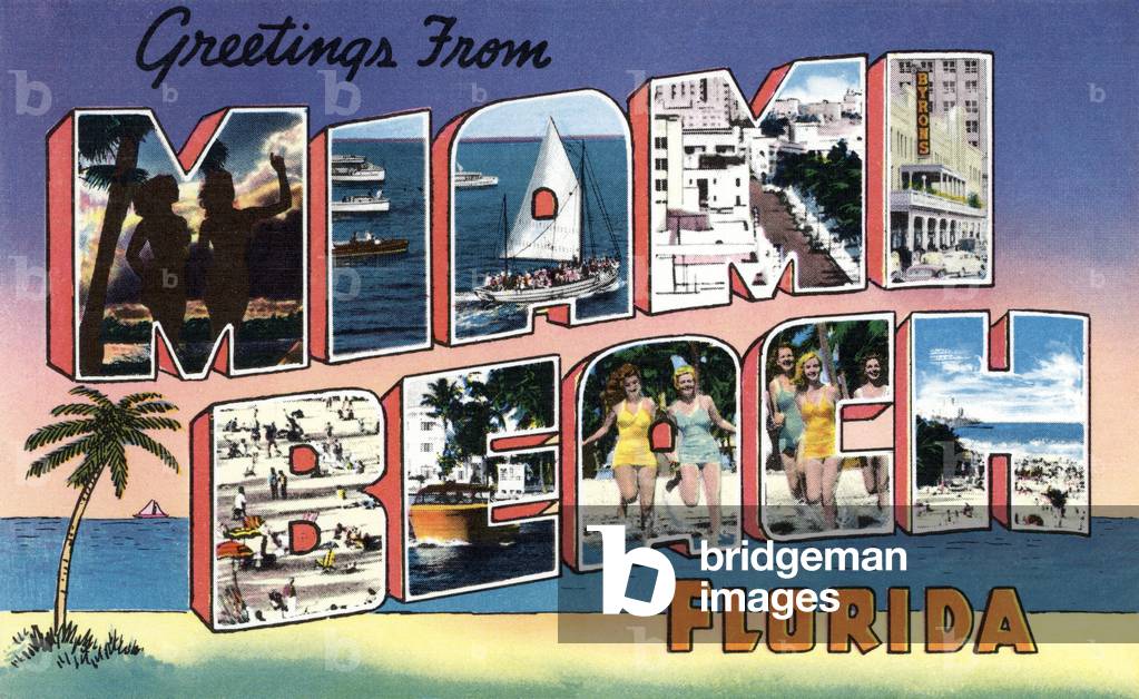 Greetings from Miami Beach Florida, 1956 (screen print)