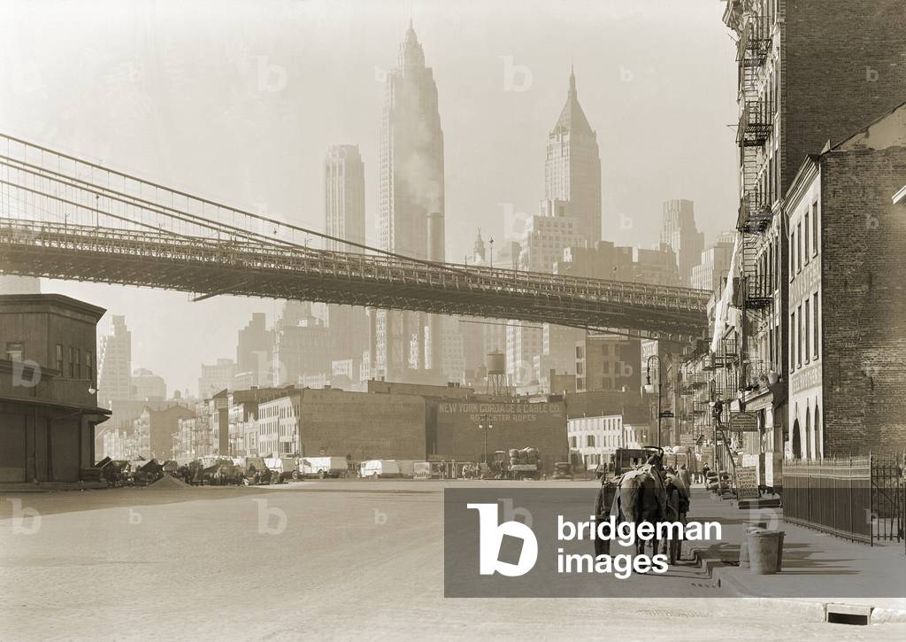 South Street, Lower Manhattan, New York City, 1933 (silver print)