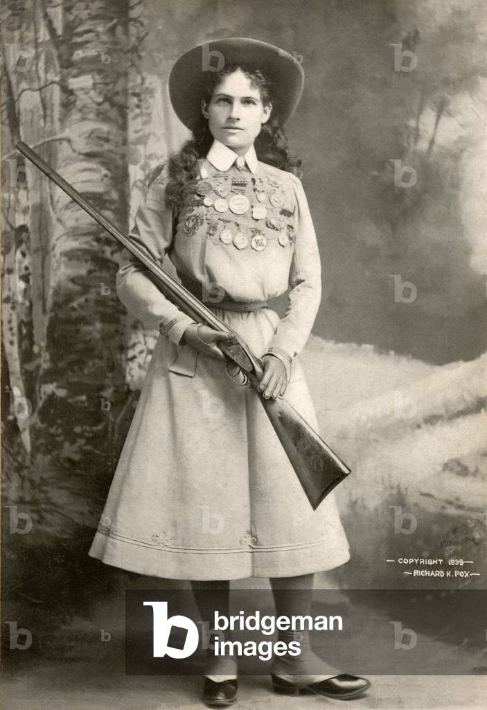 Annie Oakley With a Rifle, 1899 (screen print)