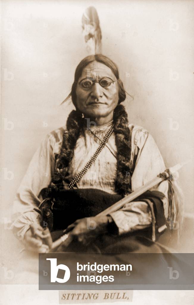 Portrait of Sitting Bull with Calumet, 1885 (albumen print)