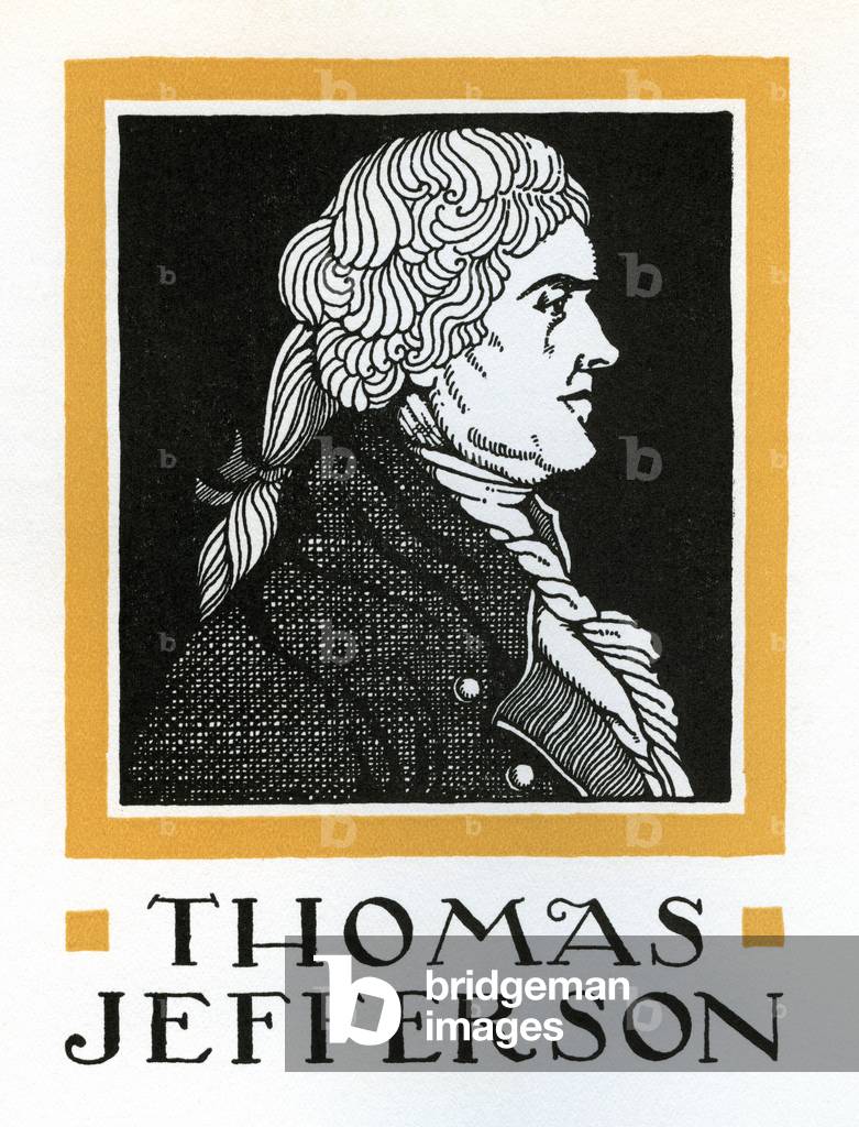 Thomas Jefferson, 1930 (colour litho)