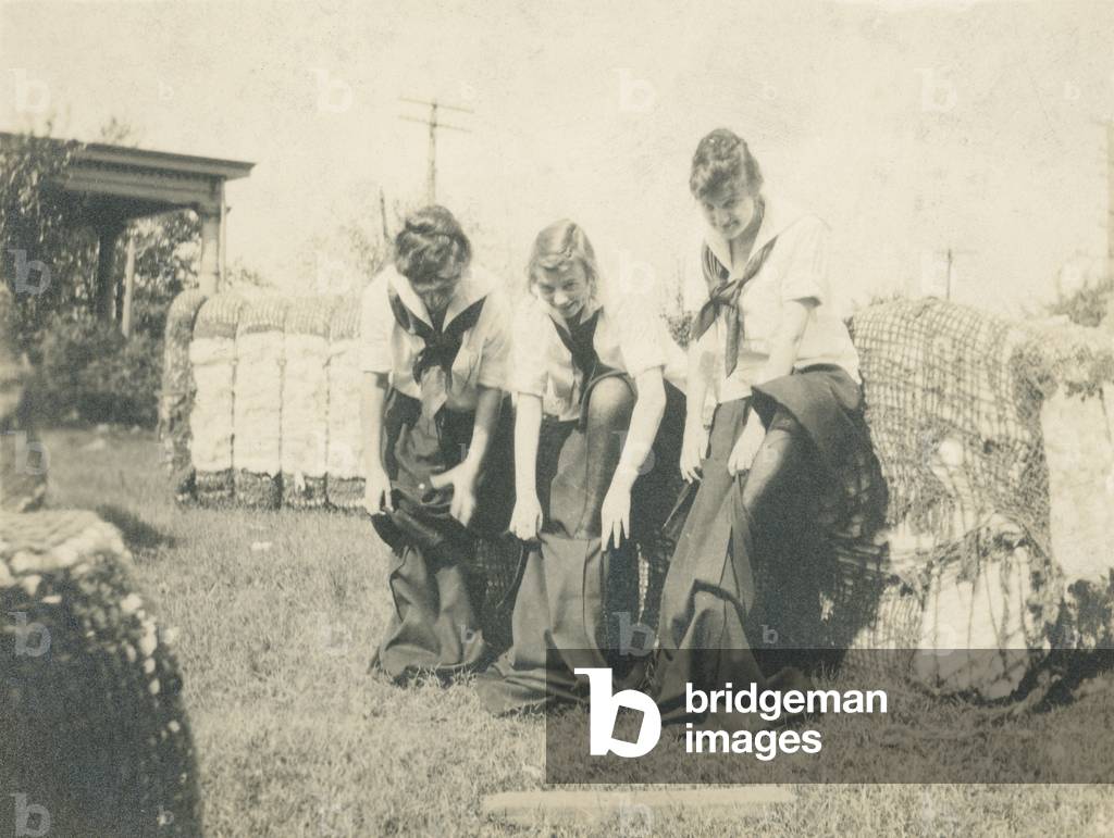 Women in a Sack Race, 1912 (silver print photograph)