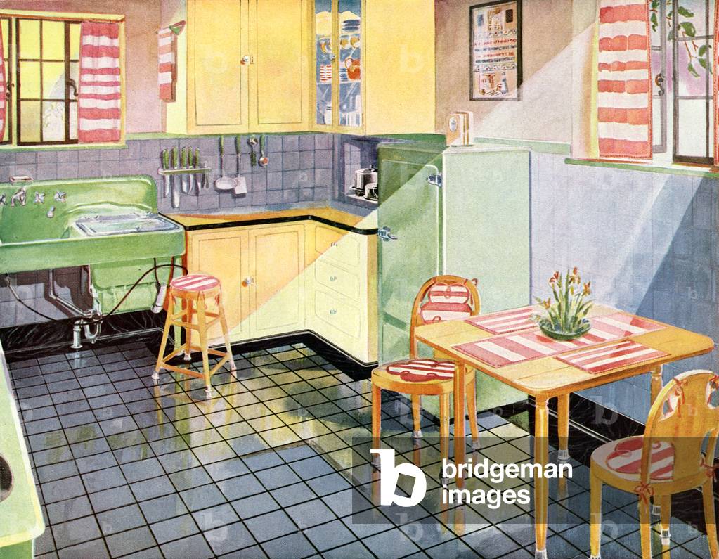 Sunny 1920s Kitchen, c.1925 (screenprint)