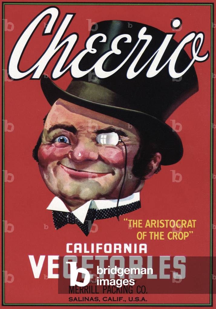 Cheerio California Fruit Crate Label, 1929 (colour litho)