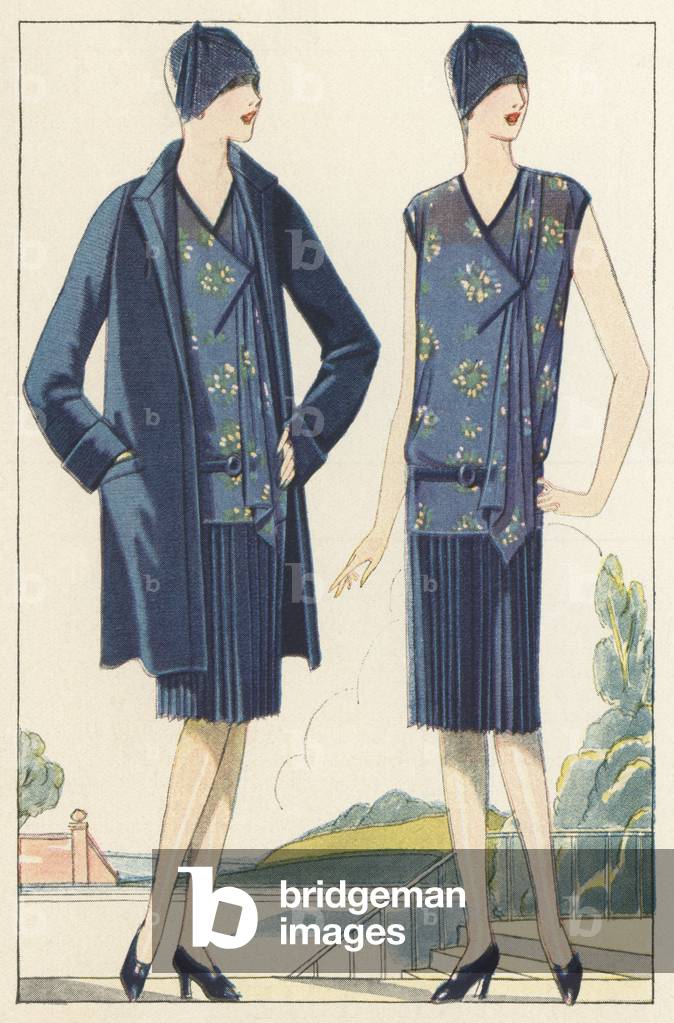 Flappers in Frocks and Coats, 1928 (screen print)
