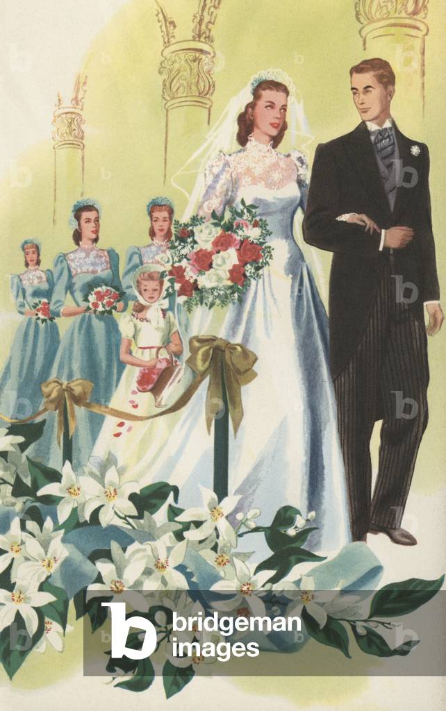 Traditional Church Wedding, 1961 (screen print)